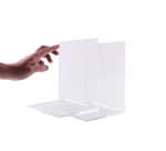 Boekensteun MAUL acryl 16x15x21cm set 2 glashelder