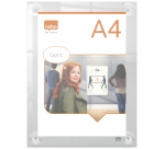 Nobo Premium Plus A4 Wall-Mounted Repositionable Acrylic Sign Holder