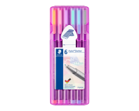 Staedtler fineliner Triplus, étui chevalet de 6 couleurs pastel
