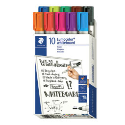 Marqueur tableau blanc Staedtler Lumocolor set 10 pièces assorti