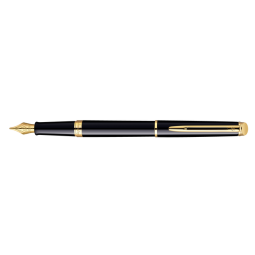 Stylo plume Waterman Hémisphère Noir Laqué GT Medium