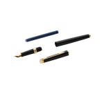 Stylo plume Waterman Hémisphère Noir Laqué GT Medium