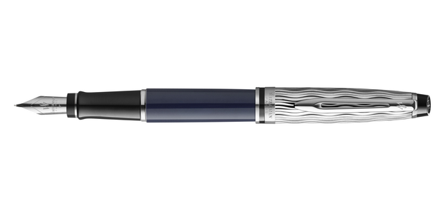 Stylo plume Waterman Expert L'Essence Bleu Laqué CT Fin