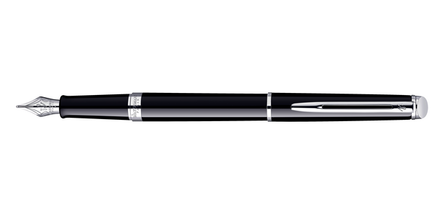 Stylo plume Waterman Hémisphère Noir Laqué CT Medium
