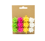 Mini noeuds vert/rose/jaune/blanc 12 pièces