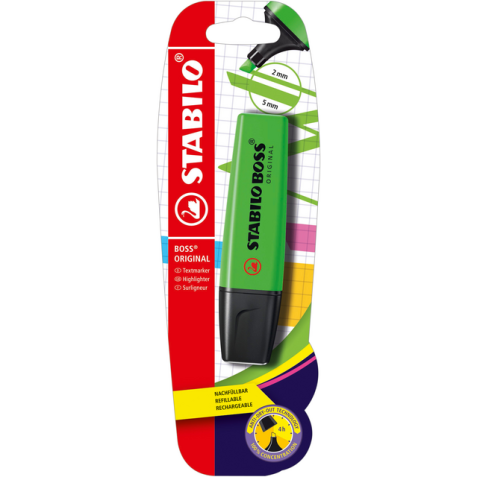 Surligneur STABILO BOSS Original 70/33 vert blister 1 pièce