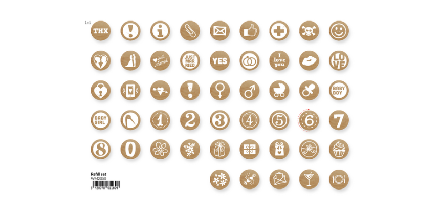 Recharge Mini Woodies set de 250 mini tampons