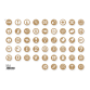 Mini Woodies refill set met 250 ministempel
