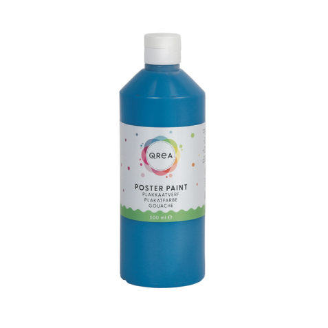 Plakkaatverf Qrea blauw 500ml