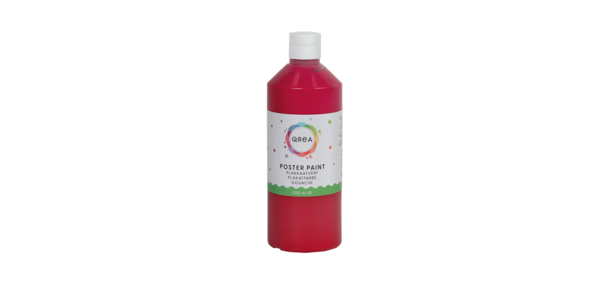 Plakkaatverf Qrea rood 500ml