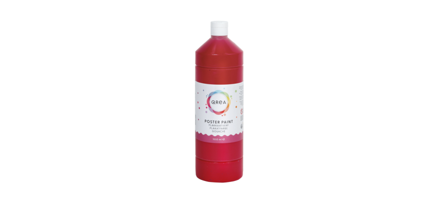 Plakkaatverf Qrea rood 1000ml
