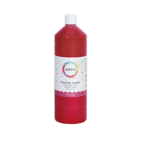 Plakkaatverf Qrea rood 1000ml