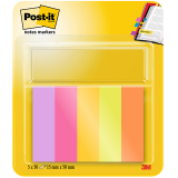 Markeerstrook Post-it 670-5-TFEN 15x50mm Energetic 5 stuks