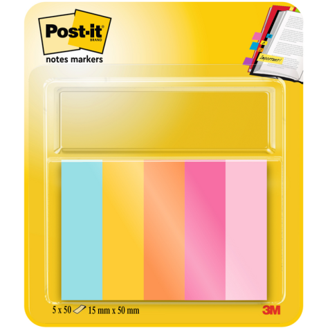 Marque-pages 3M Post-it 670-5 12,7x44,4mm Bea