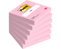 Memoblok Post-it 654 76x76mm roze 6 stuks