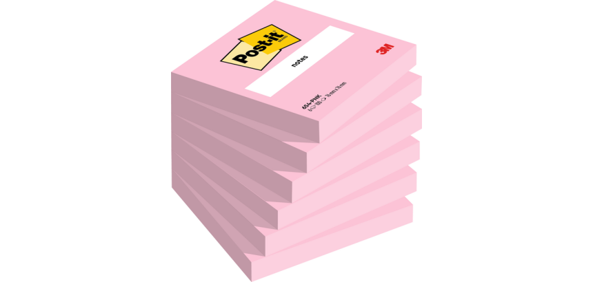 Post-it Note Pad 654 76x76mm Pink 6 Pieces
