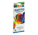Kleurpotlood Giotto Stilnovo set à 12 kleuren