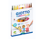 Viltstift Giotto Turbo Color Skin Tones set à 12 kleuren