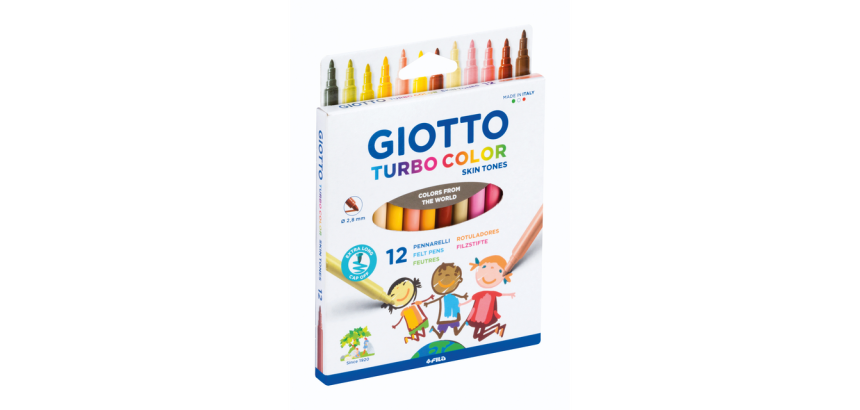 Viltstift Giotto Turbo Color Skin Tones set à 12 kleuren