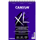 Mixed mediapapier Canson XL Fluid Mixed Media 30vel 250gr A4 extra wit
