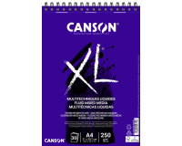Bloc à dessin Canson XL Multitechniques liquides A4 30 feuilles 250g ultra blanc