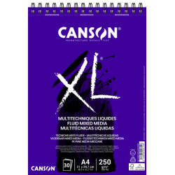 Bloc à dessin Canson XL Multitechniques liquides A4 30 feuilles 250g