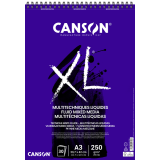 Tekenblok Canson XL Fluid Mixed Media A3 30vel 250gr