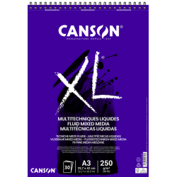 Bloc à dessin Canson XL Multitechniques liquides A3 30 feuilles 250g