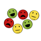 Emoticône magnétique Legamaster 50mm assorti 6 pièces