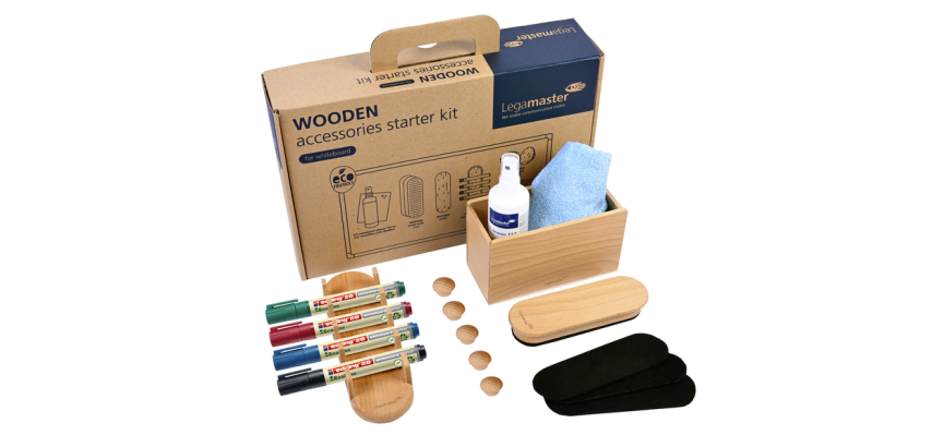 Whiteboard accessoire starter kit Legamaster WOODEN 17 stuks