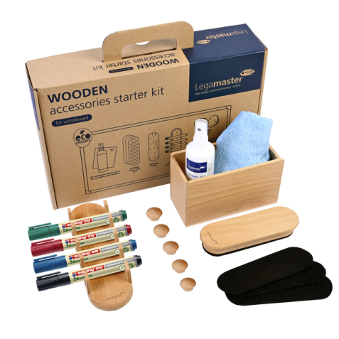 Kit Starter accessoires tableau blanc Legamaster WOODEN 17 pièces