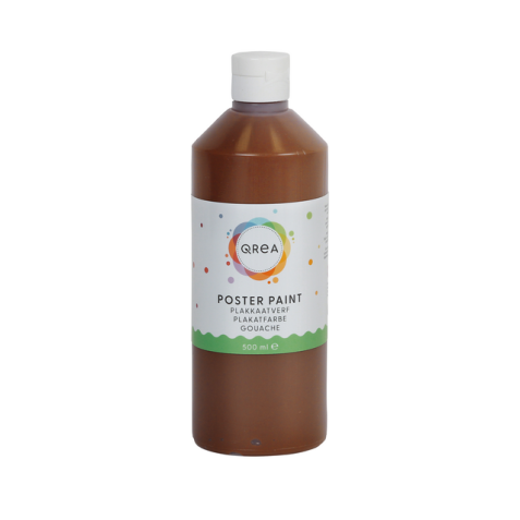 Gouache Qrea marron foncé 500ml