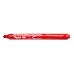 Rechargeable fine tip permanent marker Pentel NXS15 1 mm red