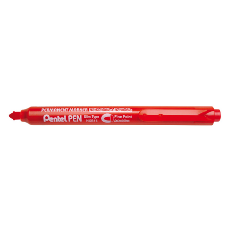 Rechargeable fine tip permanent marker Pentel NXS15 1 mm red