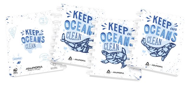 ADOC Ocean Waste Plastics Notebook A5 Grid 4x8mm 144 pages 90g