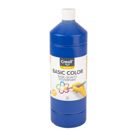 Plakkaatverf Creall basic donkerblauw 1000ml