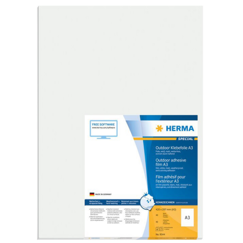 Etiket HERMA 9544 297x420mm weerbestendig wit 40stuks