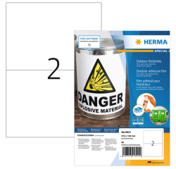Etiquette HERMA 9541 210x148mm résistante aux intempéries blanc 80pcs