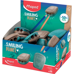 Taille-crayon Maped Smiling Planet 2 trous présentoir 25 pièces