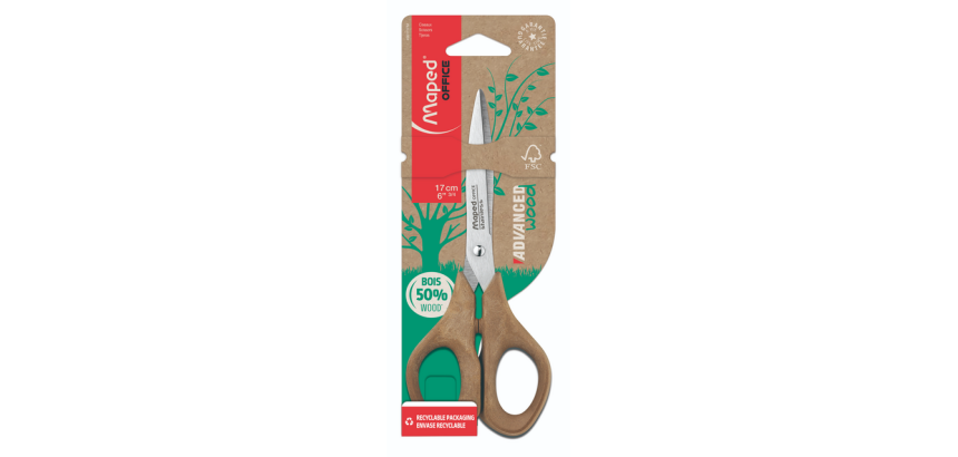 Schaar Maped Office Advanced Wood 17cm bruin