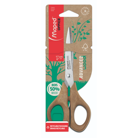 Schaar Maped Office Advanced Wood 17cm bruin
