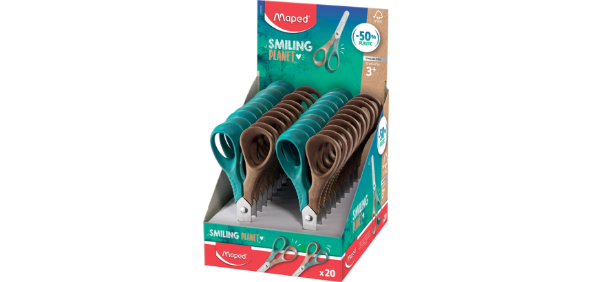 Ciseaux Maped Smiling Planet 12cm Présentoir 20 pièces assorti