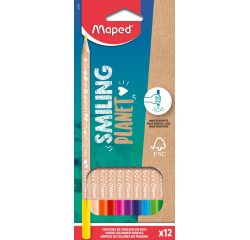 Crayon de couleur Maped Smiling Planet set 12 couleurs