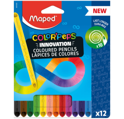 Crayon de couleur Maped Color'Peps Infinity boîte 12 couleurs assorti