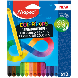 Crayon de couleur Maped Color'Peps Infinity boîte 12 couleurs assorti