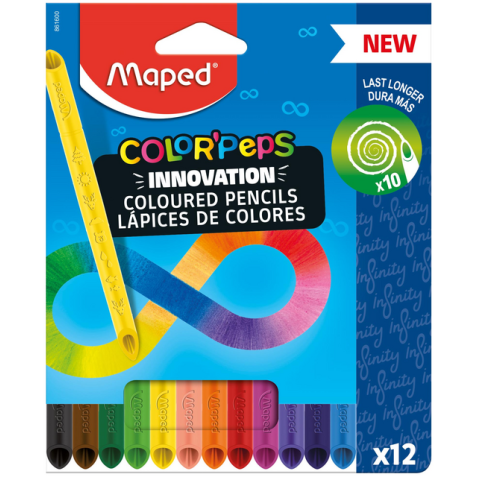 Kleurpotlood Maped Color'Peps Infinity set à 12 kleuren