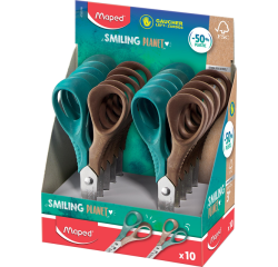Ciseaux Maped Smiling Planet 12cm gaucher présentoir 10 pièces assorti