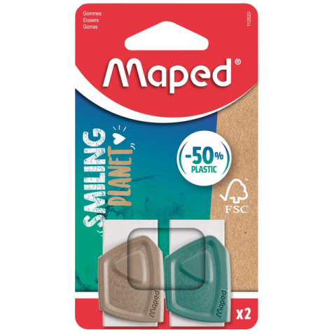 Gomme Maped Smiling Planet blister 2 pièces