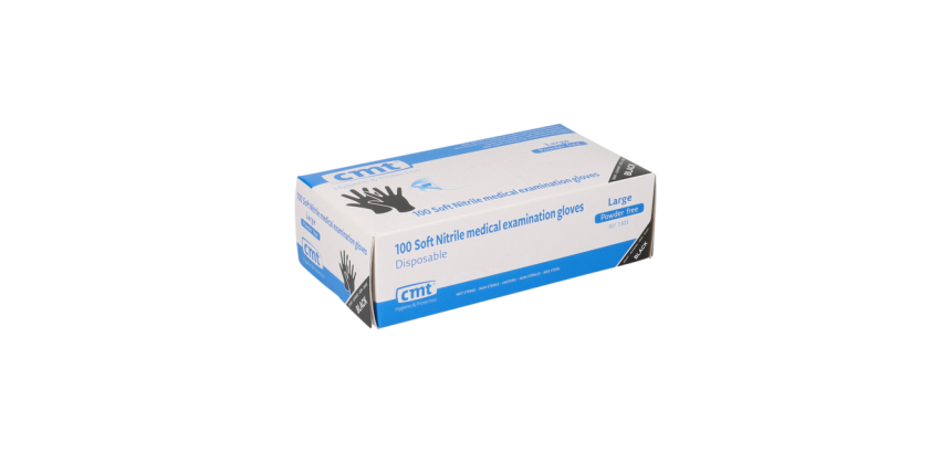Gant jetable CMT nitrile soft L noir 100 pièces