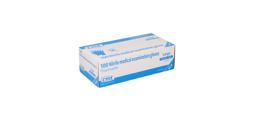 Handschoen CMT L nitril blauw 100 stuks
